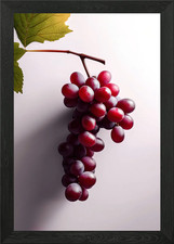 Red grape Framed Wall Art Poster Canvas Print Picture