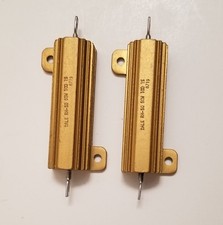 Dale 50 watt 10 ohm aluminum wire wound power resistors, Qty2