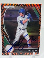 2021 Panini Prizm Draft Tiger Stripes /99 Jake Fox PDP95 SIGNED