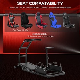 Supllueer Adjustable Racing Simulator Cockpit Stand Fits Logitech G920 G29 G923