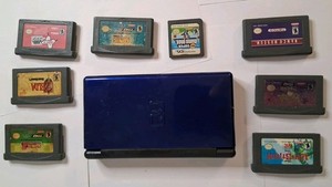 Nintendo DS Lite Lot-  Console, Nintendo DS Game, GBA Games. Not Tested.