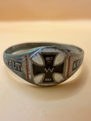 German silver soldier's ring. WWII.