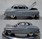 1949 Marusan Mercury Coupe Tin Toy Car Battery Op Japan Vintage Grey 23.5cm
