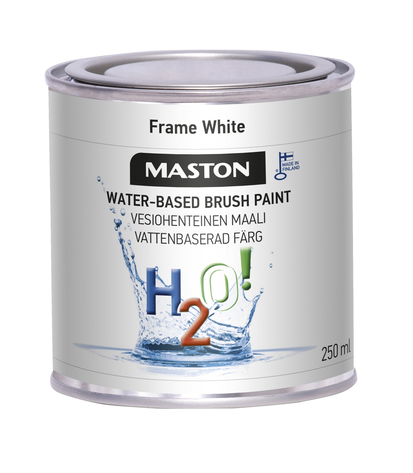 Maston Brush Paint H2O! Window-Door Frame Quick Drying Water Based White 1L
