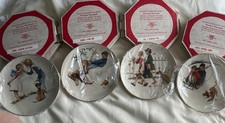 Norman Rockwell Gorham Collector Plates Set of 4 Four Seasons Porcelain 1972