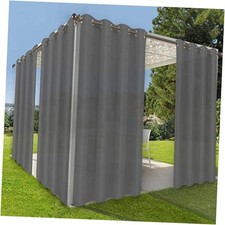 Waterproof Indoor Outdoor Curtains for Patio 52"W x 120"L Pack of 1 Grey