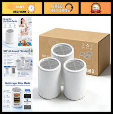Shower Head Replacement Filter Cartridges - 3 Pack, Removes Hard Water Chlorin