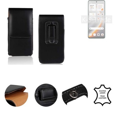 Leder Holster für Tecno Pova 7 5G Gürteltasche Schutzhülle Gürtel Clip