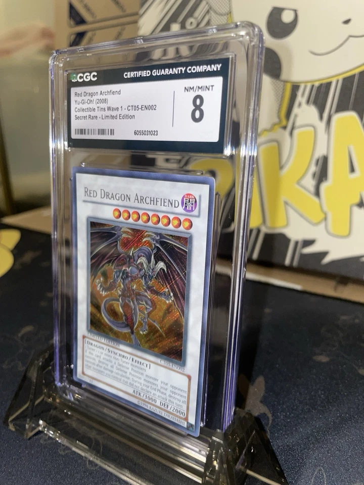 2008 Yugioh Collectible Tins Wave 1 Red Dragon Archfiend SCR LE - CGC 8 - Image 3 of 4