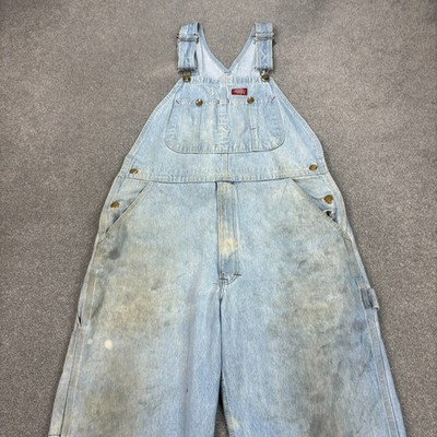 Dickies Latzhose Erwachsene 36x29 blau Latzhose Latz Denim Arbeitskleidung Zimmermann Herren