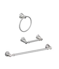 NEW Moen Banbury 3-pc Bath Accessory Kit Spot Resist - BRUSHED NICKEL - Y2633BN