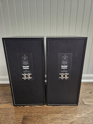Linn Index Speakers Bookshelf Black Audio Wood Pair Tested