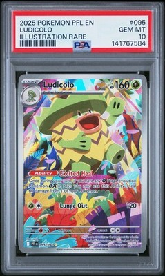 2025 Pokemon PFL Ludicolo PSA Gem Mint 10 Illustration Rare #095