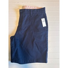 Gap Kids Chino Shorts Boys Size 18 Navy Blue NWT Organic Cotton Blend