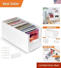 Durable Plastic CD Storage Case - Lidless Design Holds 25 Standard Discs