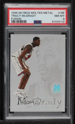1998-99 Skybox Molten Metal Fusion Heavy Metal Tracy McGrady #16F PSA 8 HOF