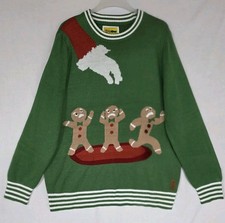 Tipsy Elves Men's 2XL Gingerbread Men Horror Ugly Christmas Sweater     ZV 