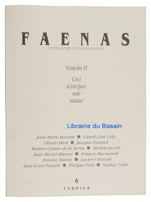 Faenas Literatur und Stierkampf Nr. 6 Nuimeno Dies ist keine Statue 2007