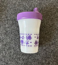 Vintage Playtex Sippy Cup Purple Train 1990  s with Original Valve