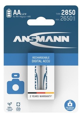 4 Stück Ansmann Mignon AA Akku 2850mAh / 1,2V NiMH Foto