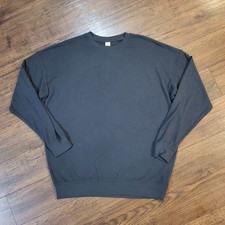 Alo Womens Soho Pullover Sweater Black Charcoal S Crewneck Soft Cozy Loungewear