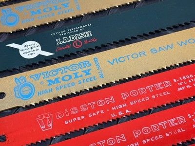 11x Disston Porter Victor 18.5'' oal ( 17.5'' holes ) POWER Hacksaw Blade LOT USA