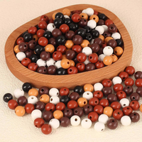 400Pcs Runde Holzperlen In Bunt NatüRliche Holz Perlen Zum AuffäDeln FüR Diy Sch