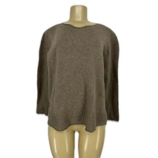 Jenny Kayne XL Women Pullover Cropped Sweater Wool cashmere Blend 5-4k