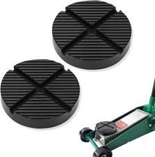 2pcs Floor Jack Padsblack Rubber Jack Stand Pads Adapter Provides Cushioningun