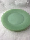 2 Vintage Jadeite Fire King Jane Ray Glass 9” Dinner Plates  1951-61 Made In USA
