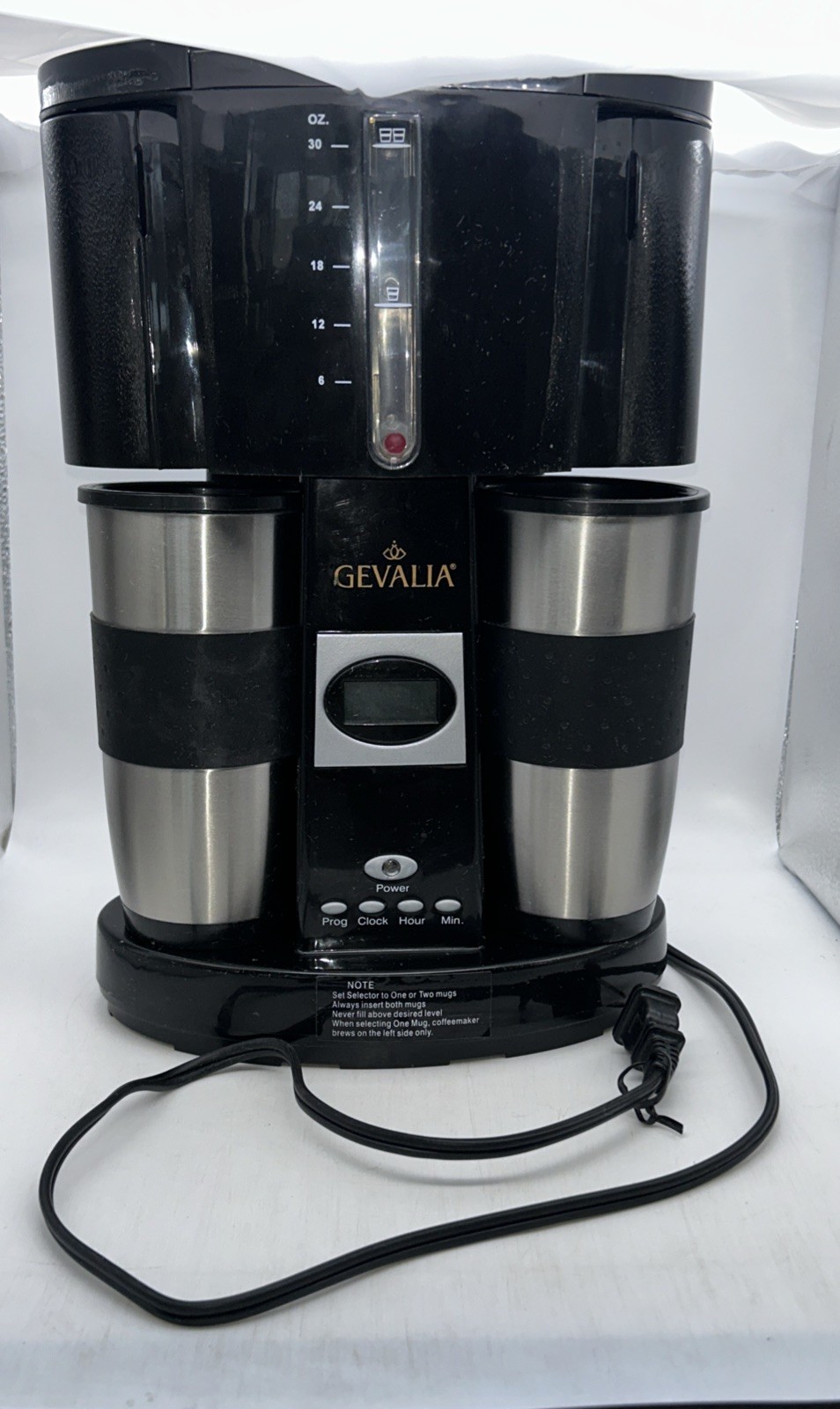 Gevalia Coffee for Two 2 Stainless Travel Mugs WS-02AT Works Great
