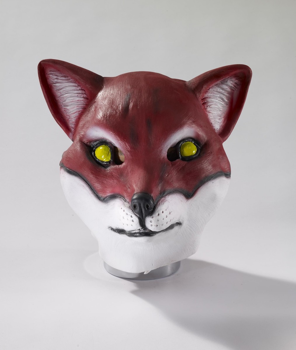 DELUXE QUALITY RED FOX ADULT LATEX OVERHEAD ANIMAL MASK-FUN