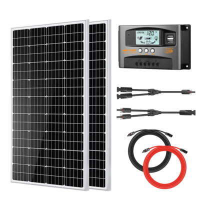 400W 12V Solar Panel Kit  Monocrystalline Solar Panel Solar Off Grid System RV