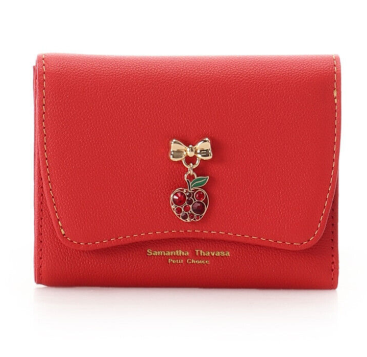 Samantha Thavasa Petit Choice SNOW WHITE Tri-Fold Wallet Red Japan Limited