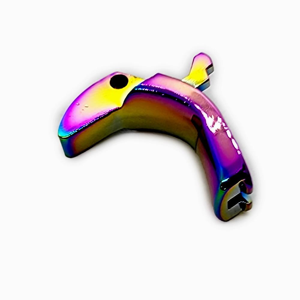 1911 grip safety full size beavertail polished Titanium plated .25 Radius