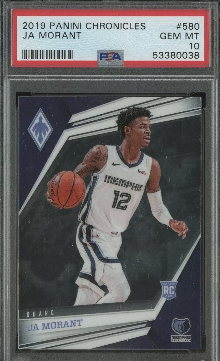JA MORANT 2019 Chronicles Phoenix RC #580 PSA 10 GEM MT Rookie Memphis