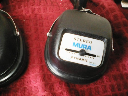 VTG Black Mura SP-502 Dynamic Stereo Headphones Plug In ~ Works!! Super Cool - Picture 4 of 7