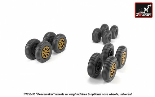 Ruedas Peacemaker Armory AW72327 - 1/72 - B-36 con neumáticos pesados y nariz opcional - Imagen 11 de 12
