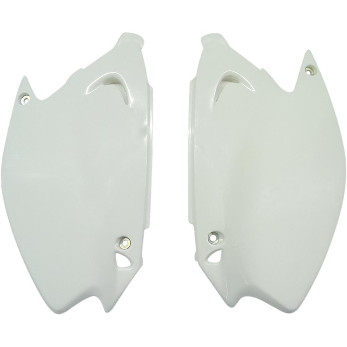 Plaques laterales blanches Kawasaki KX 125 250 03-08 KX500E carenage UFO