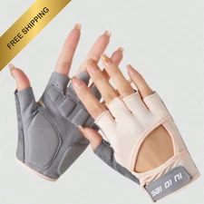 Fitness Gloves Women Breathable Half Finger for Training Equipment (M) for Women