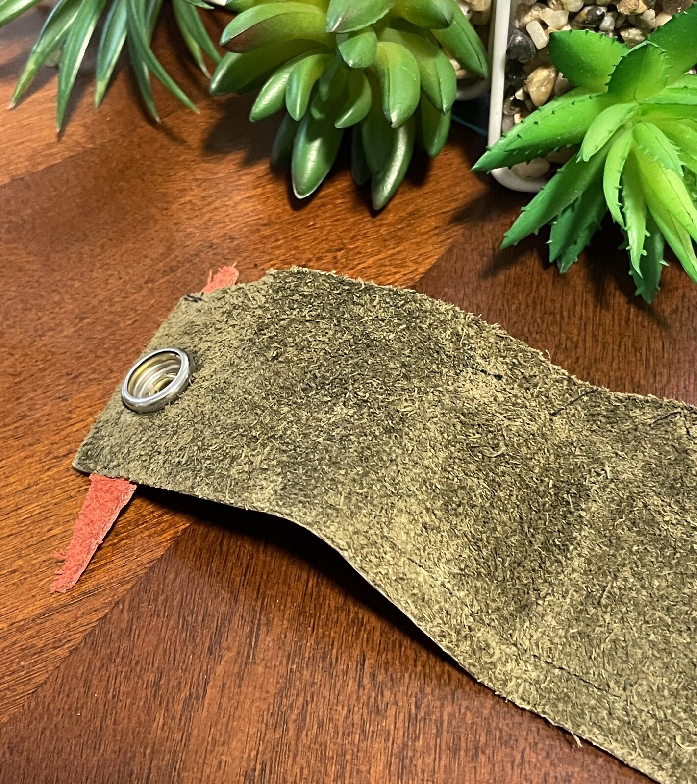 Unique Handmade Leather Statement Snap Bracelet - image 6