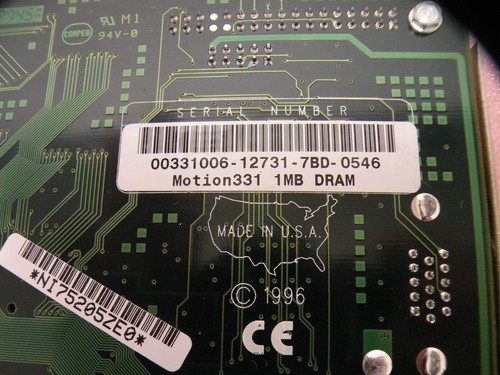 DEC PB2GA-JC 1MB S3 TRIO64V+ MOTION 331 PCI GRAPHICS CARD 00-331006-001 NUMBER 9 - Picture 3 of 6