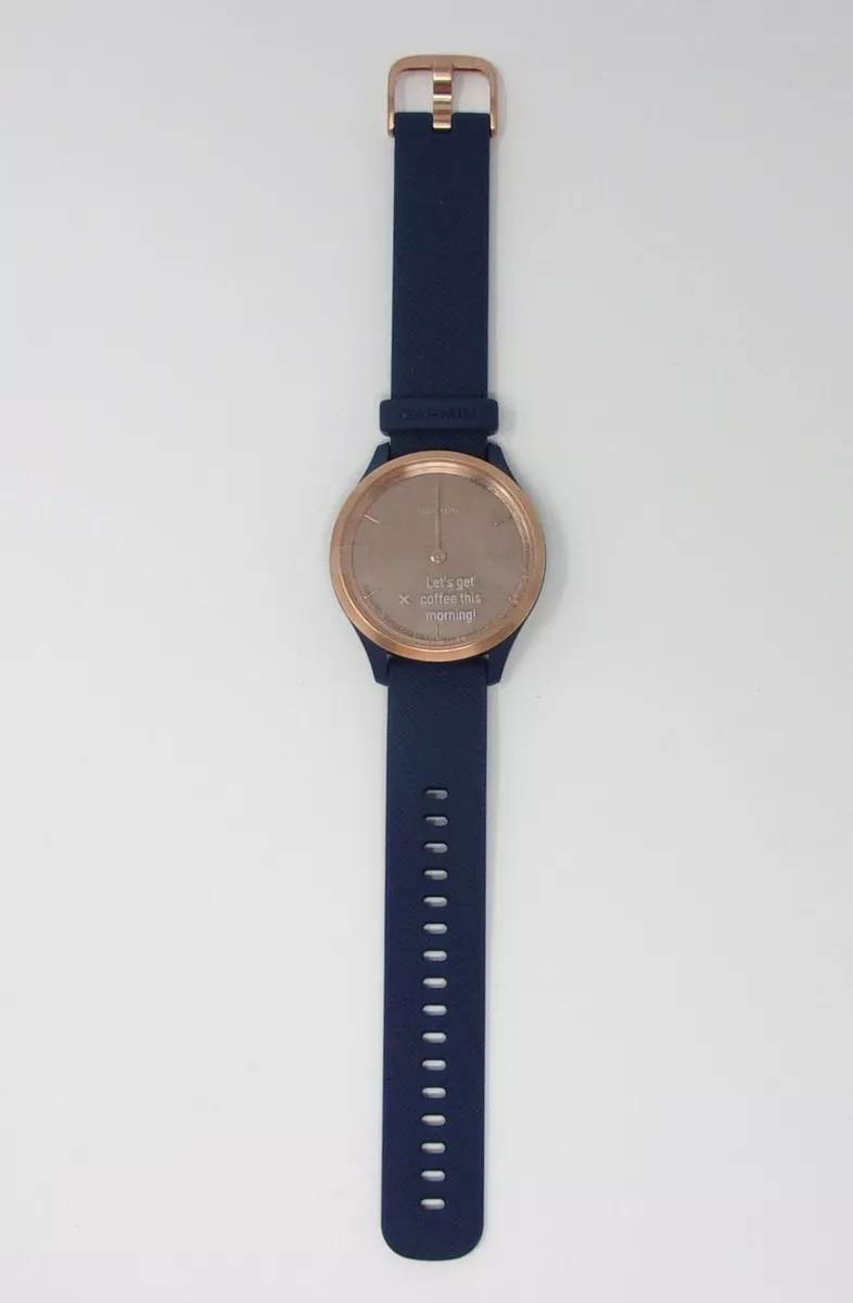 Garmin 010 02238 03 vivomove 3s Navy with Rose Gold Hardware