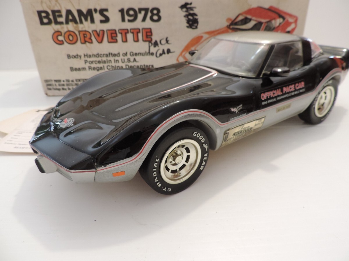 JIM BEAM 1978 CHEVROLET CORVETTE INDY PACE CAR DECANTER SIGNED 6