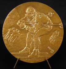 Medaille Sport Ski Alpin Abfahrt Skifahrer 81 Mm 1975 250G