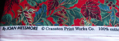 Patchworkstoff Weihnachten 50 x 110 cm VIP  , Made In USA Vintage 100% Baumwolle
