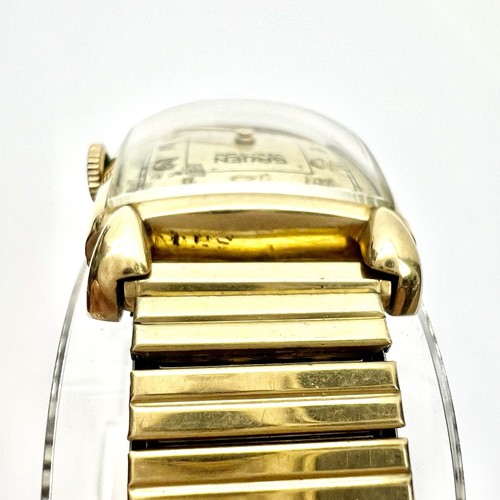 GRUEN Veri Thin Vintage 10K Gold Filled Mens Watch Running Read - Picture 5 of 12