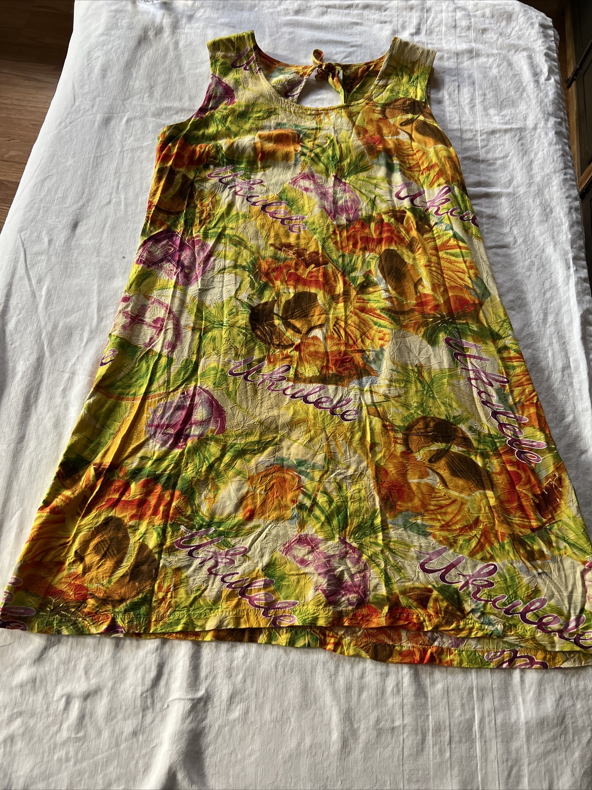 JAMS World Dress Size Medium Colorful Floral Print 40179 Sleeveless Rayon eBay