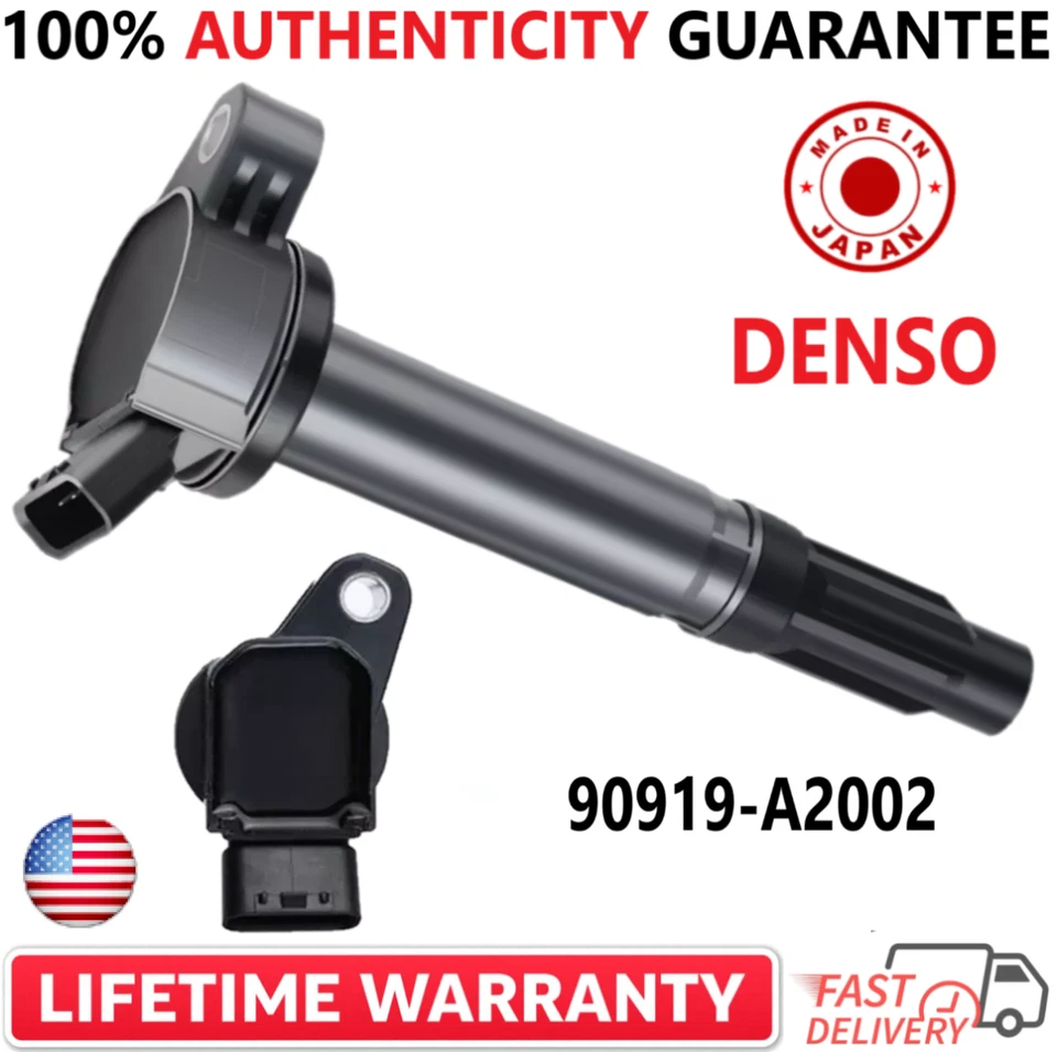 Bobinas de encendido nuevas OEM x4 DENSO para Toyota 2005-2022, Lexus I4 V6 V8 90919-A2002 Foto 4 de 4