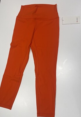 NEW Lululemon Align High Rise Pant 25  Leggings Solar Orange SLRO Size 8 - NWT